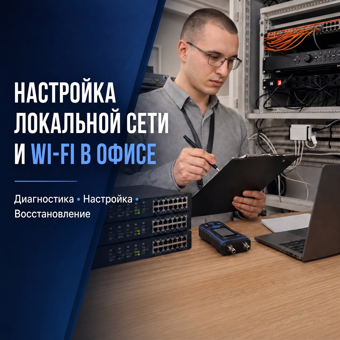 Диагностика локальной сети и сетевого шкафа