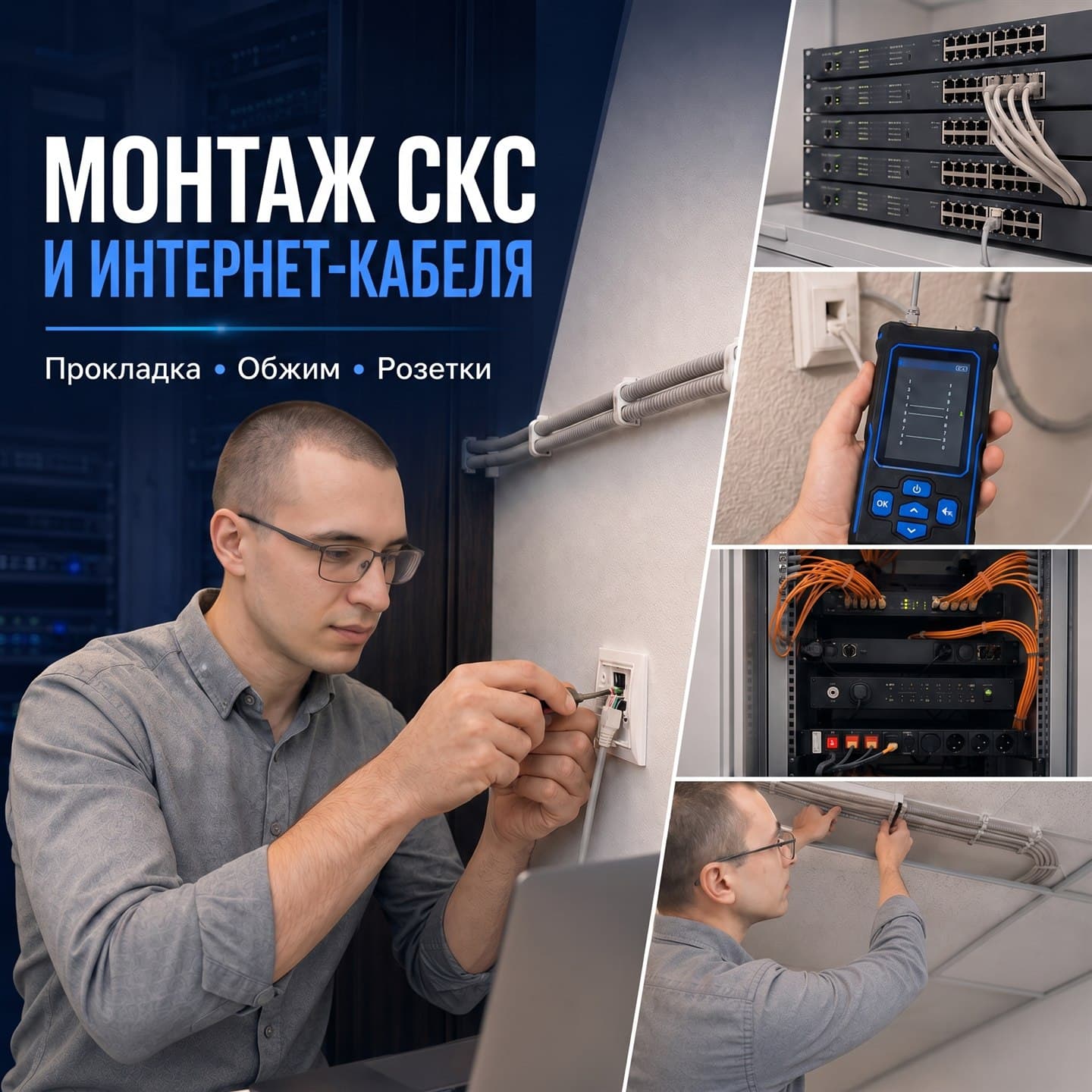 Монтаж и тестирование структурированной кабельной системы